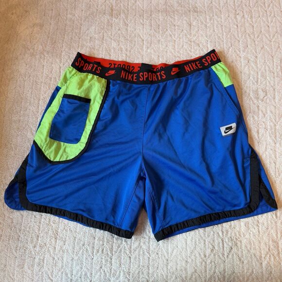 Nike Sportswear NSP Colorblock Running Training Shorts Blue Sz XL - Picture 1 of 8